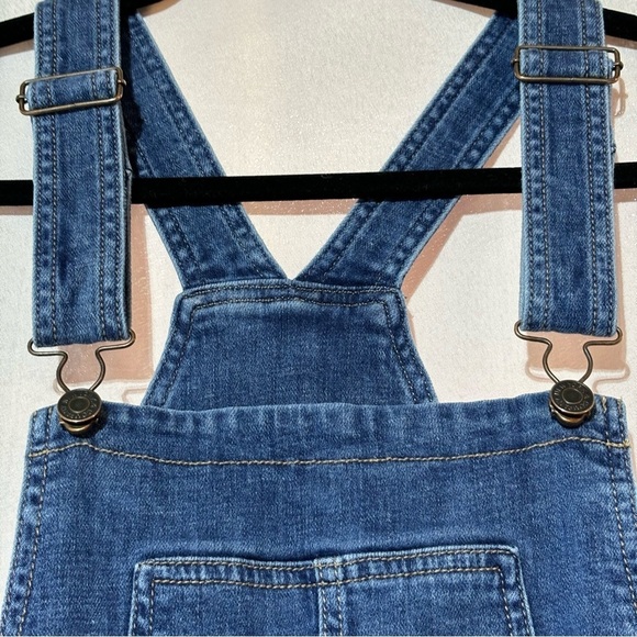 SOHO by New York and Company Distressed Blue Denim Overall Jeans Workwear Size M - Picture 3 of 15